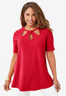 Cutout Swing Tunic, VIVID RED, hi-res image number 0