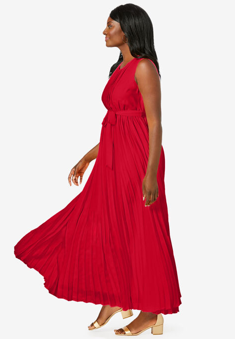 Pleated Maxi Dress, , alternate image number null