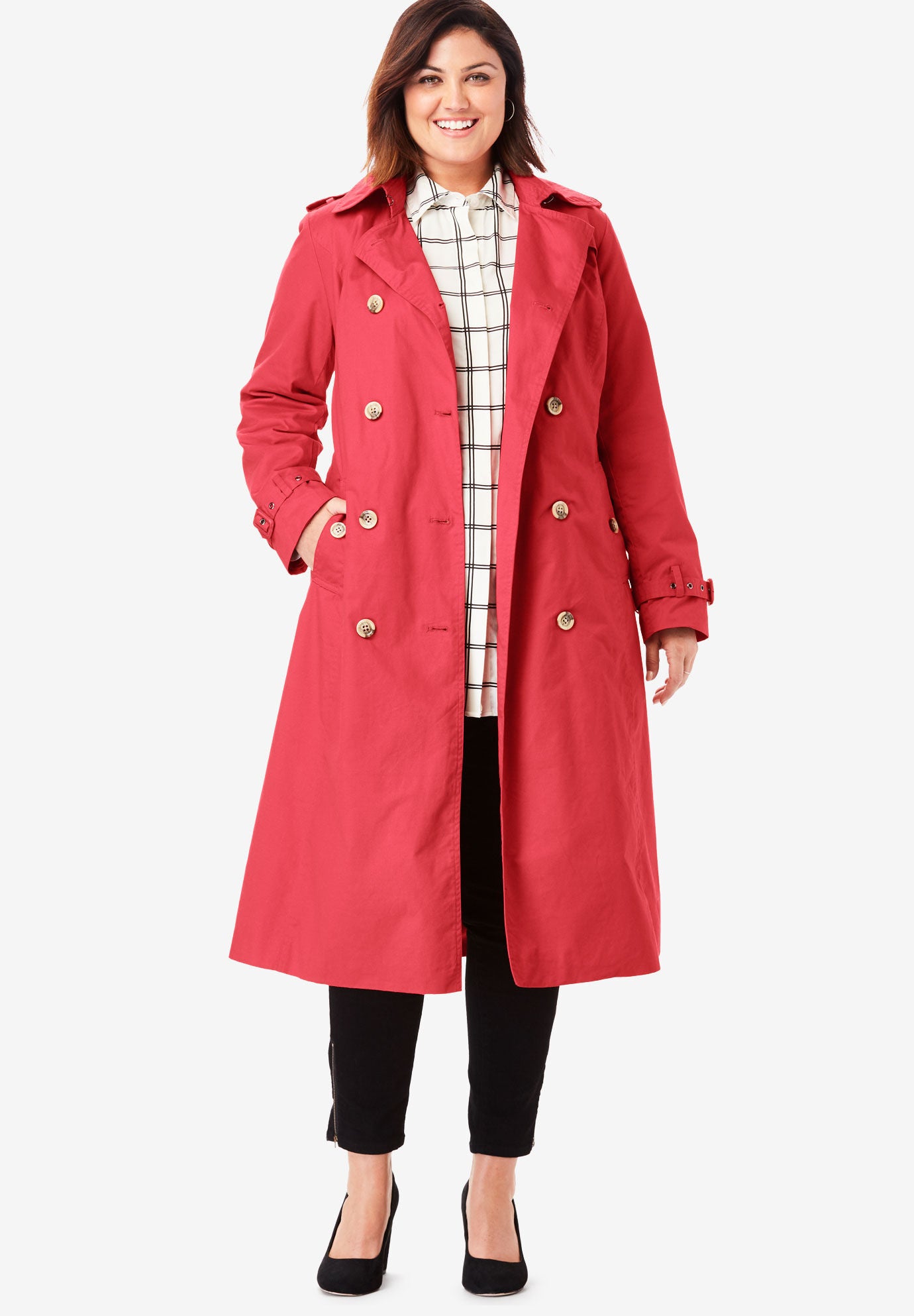 plus size trench coat