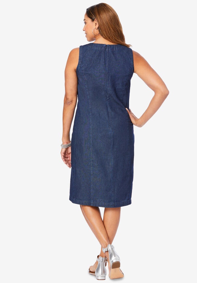 Cotton Denim Sheath, , on-hover image number 1