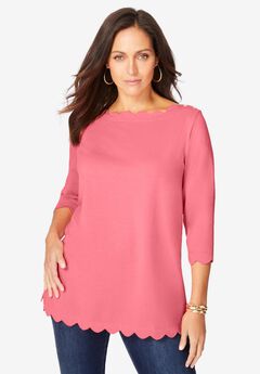 Scallop Boatneck Tunic