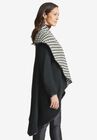 Faux Leather-Trim Sweater, , alternate image number null