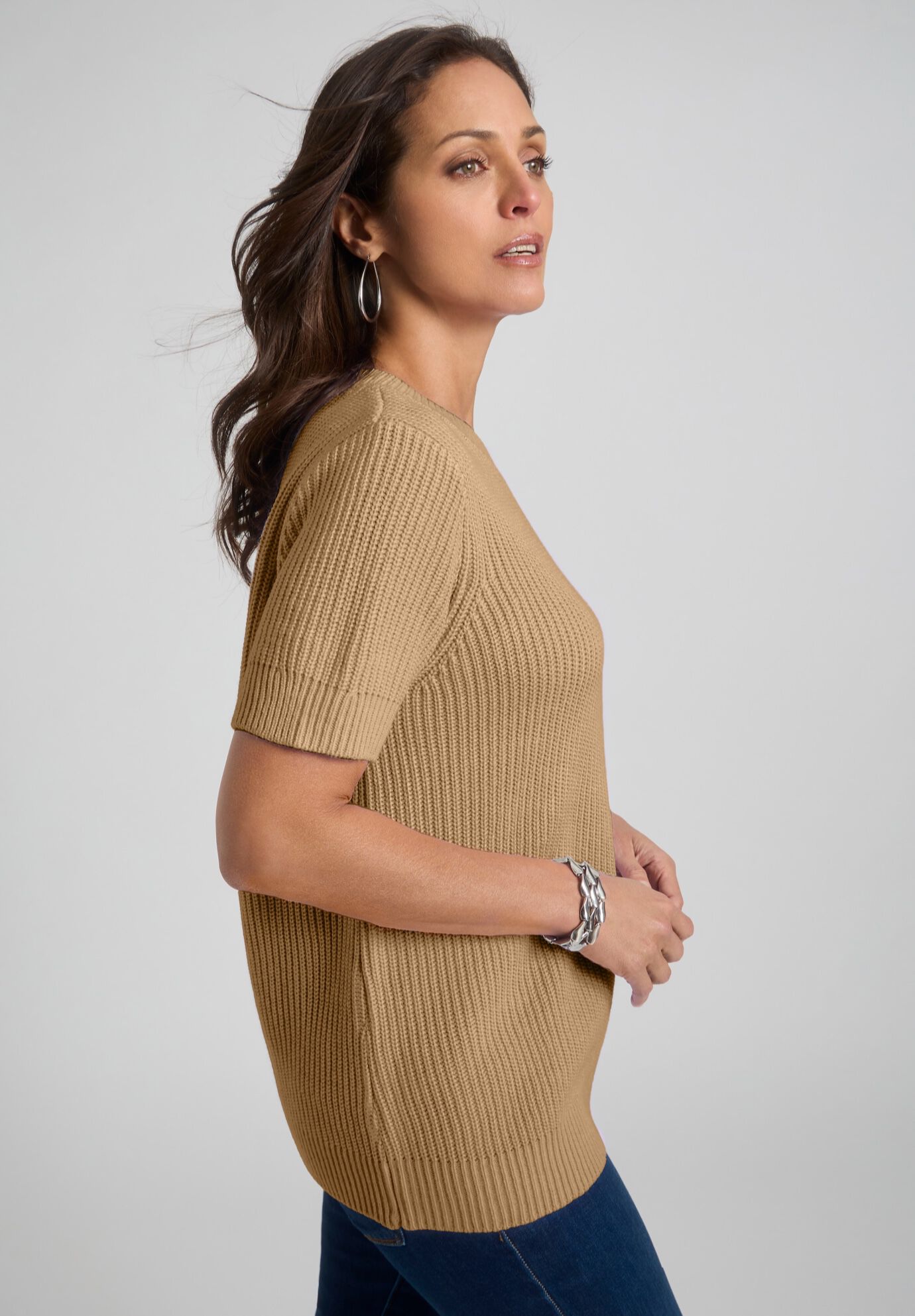 Shaker Tee, SOFT CAMEL, alternate image number 2