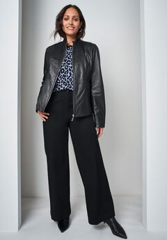 Stretch Cotton Chino Wide-Leg Trouser