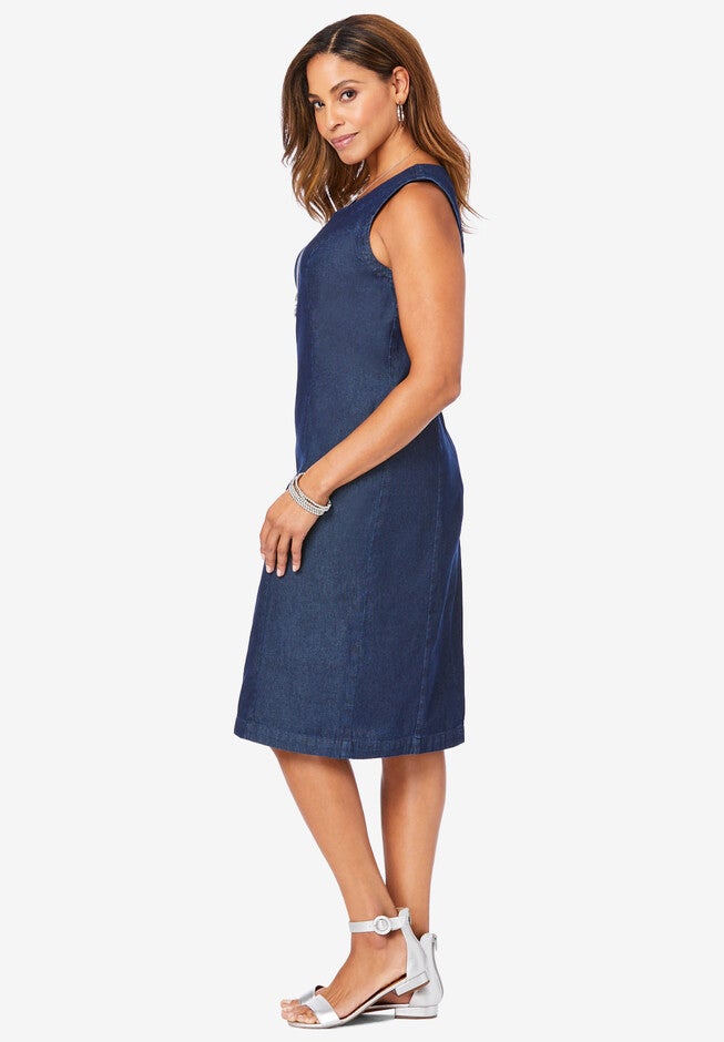 Cotton Denim Sheath, , alternate image number 2