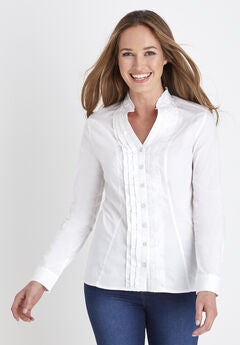 Cotton Ruffle Shirt