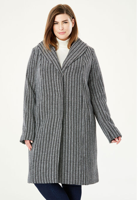 A-Line Wool-Blend Coat | Roaman's