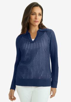 Pullover Crochet Polo