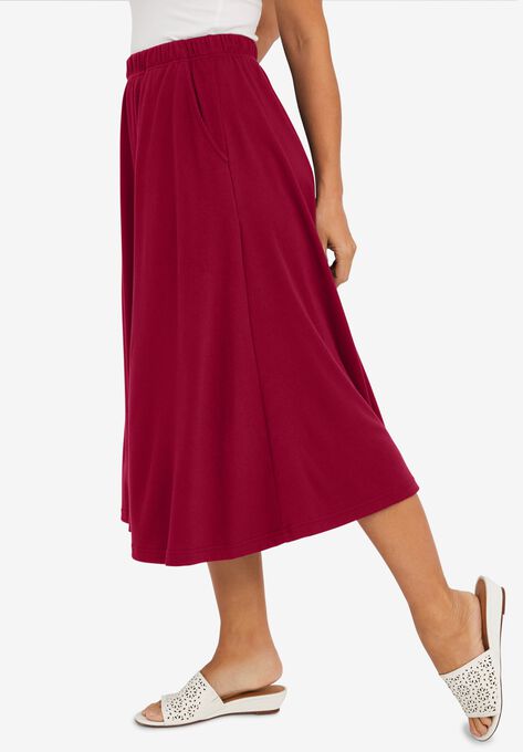 Soft Ease Midi Skirt, , alternate image number null