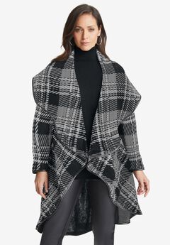 Faux Leather-Trim Sweater