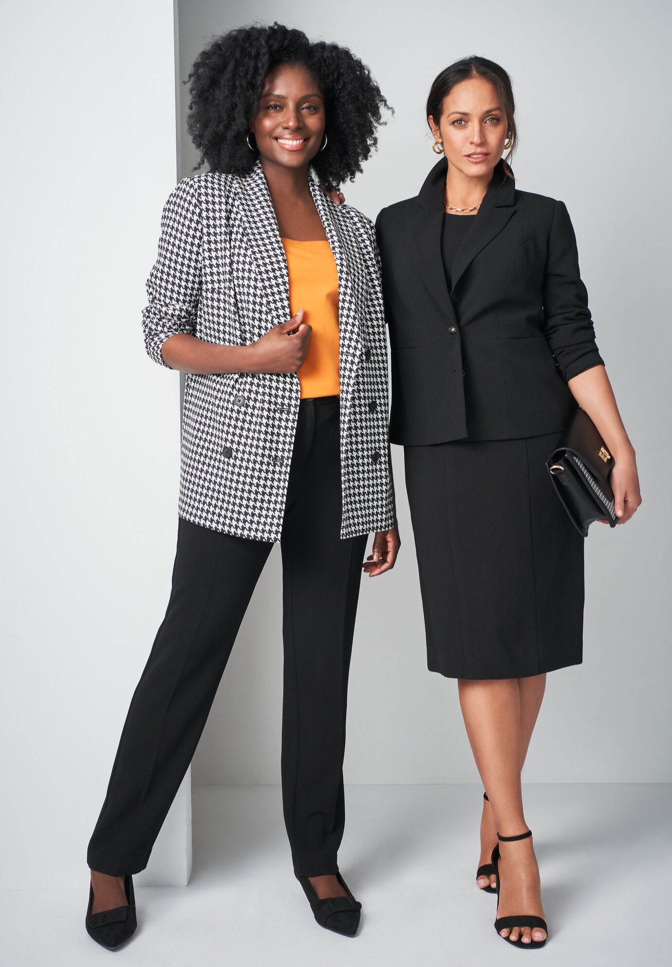 2-Piece Double-Breasted Pantsuit, , on-hover image number 1