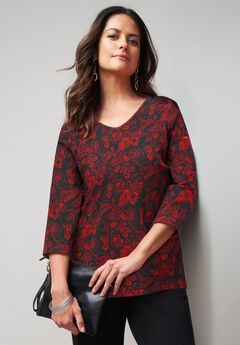 Stretch Cotton V-Neck Tee