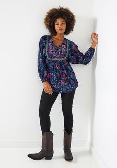 Boho Embroidered Blouse