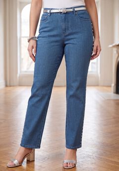 Classic Cotton Denim Straight-Leg Jean