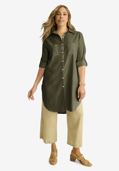 Plus Size Linen Blend Tops