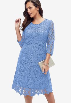 Plus Size Blue Party Dress