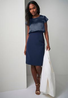 Plus Size Blue Skirts