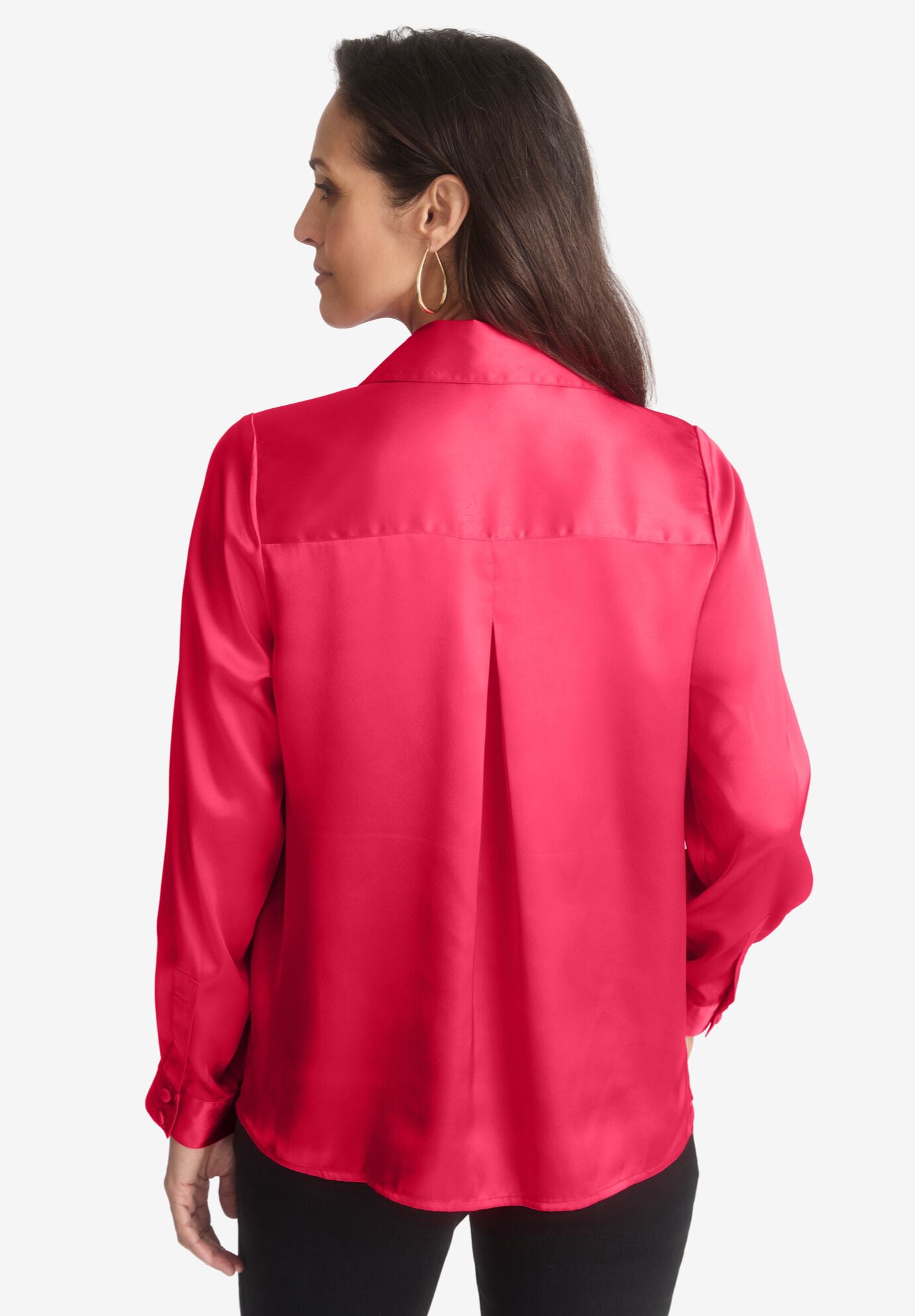 SATIN BOYFRIEND SHIRT, , on-hover image number 1