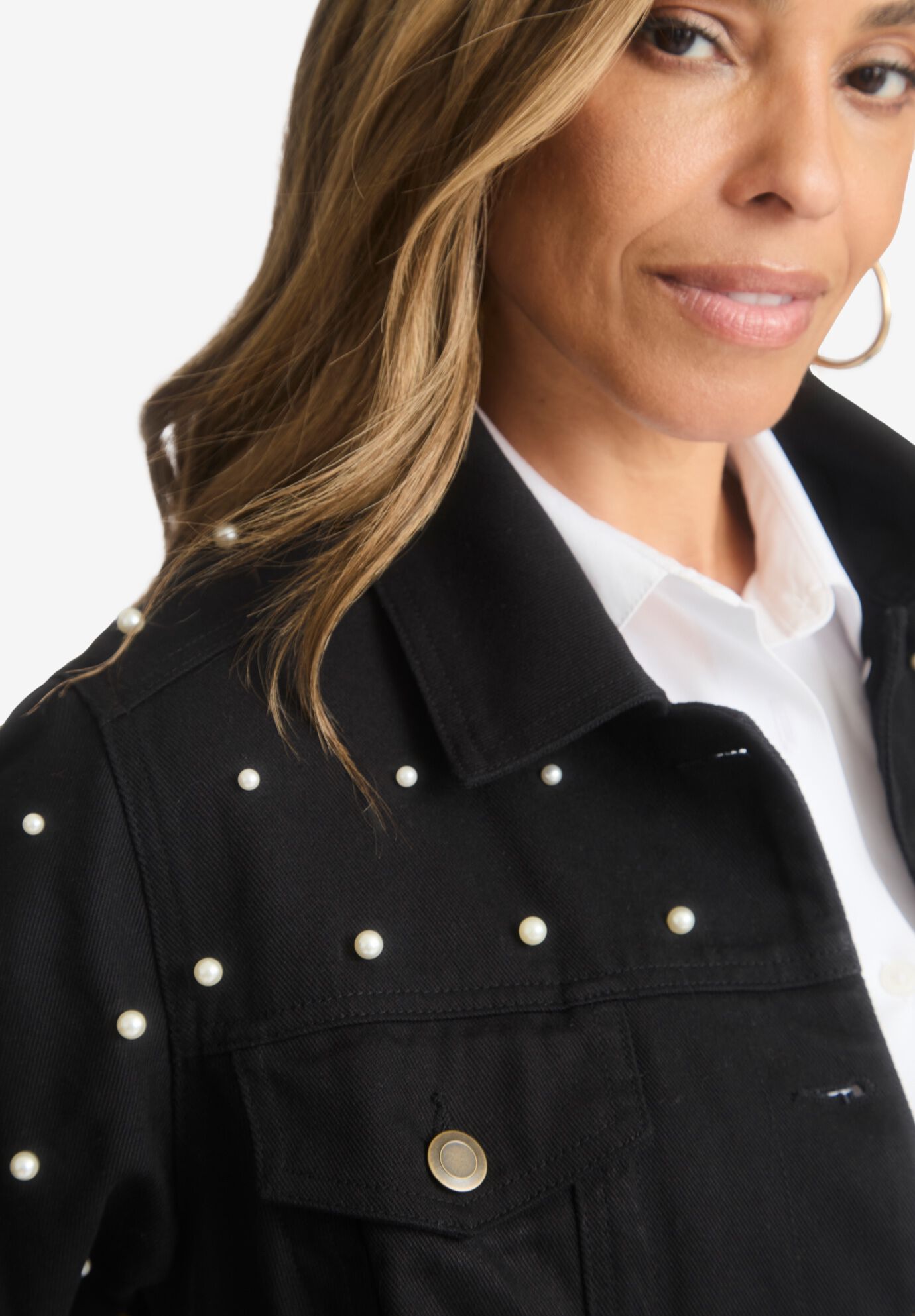 Classic Cotton Denim Jacket, , alternate image number 2
