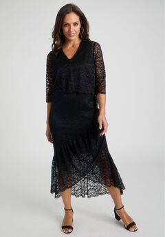 2-Piece Lace Tulip Jacket Dress