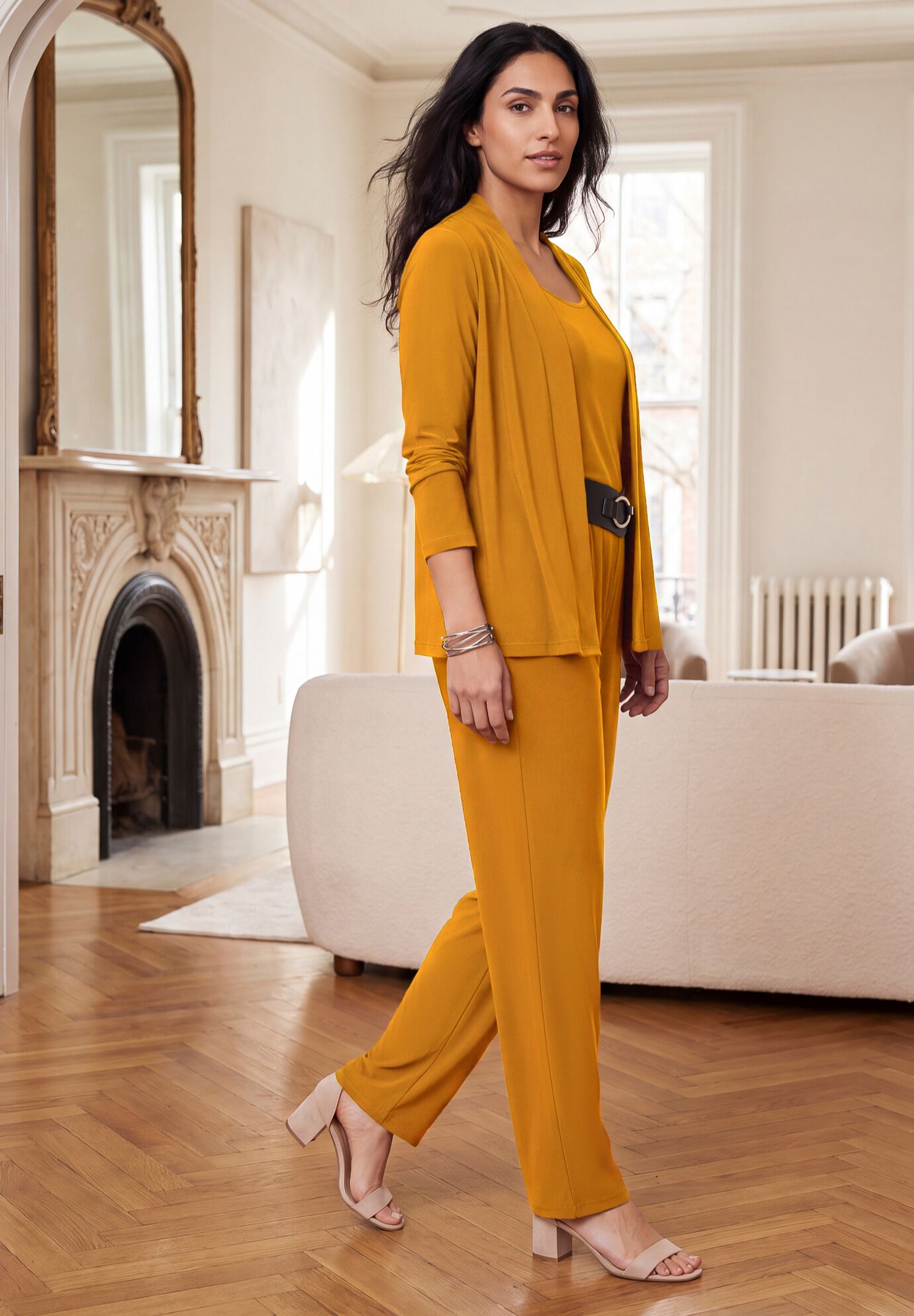 Stretch Knit 4-Piece Wardrober, RICH GOLD, alternate image number 5