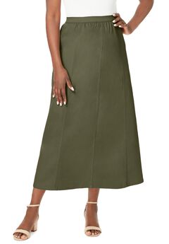 Stretch Denim Jegging Skirt
