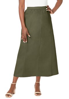 Stretch Denim Jegging Skirt