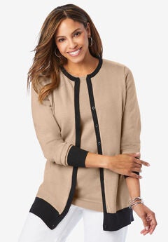 Plus Size Black Cardigan