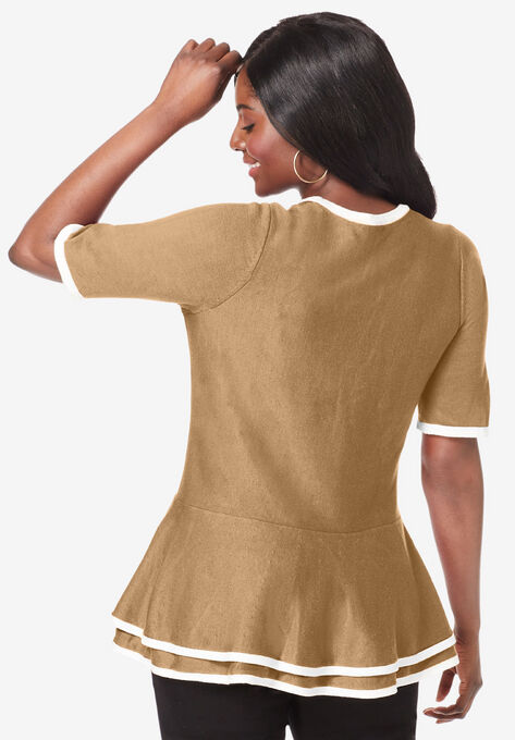 Peplum Sweater, , on-hover image number null