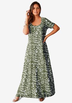 Stretch Cotton T-Shirt Maxi Dress