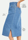 Comfort Waist Midi Skirt, , alternate image number null