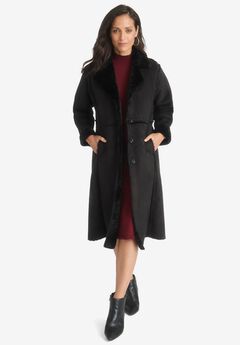 Plus Size Black Coat