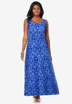Stretch Cotton Tank Maxi Dress