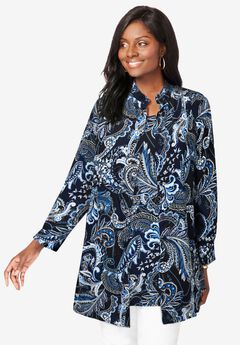 Georgette Button Front Tunic