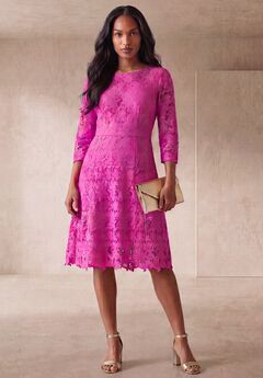 Lace Fit & Flare Dress