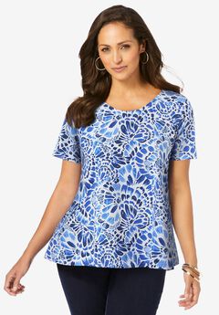 Stretch Cotton Trapeze Tee