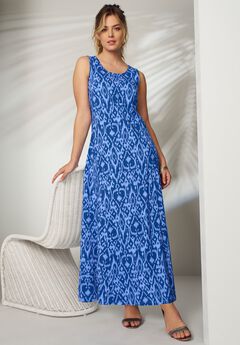 Stretch Cotton Tank Maxi Dress