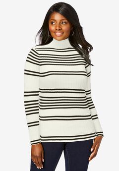 Ribbed Cotton Turtleneck Sweater