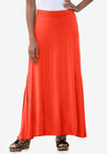 Everyday Knit Maxi Skirt, ELECTRIC ORANGE, hi-res image number null