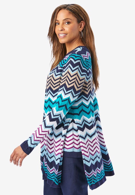Chevron Cardigan, , alternate image number null