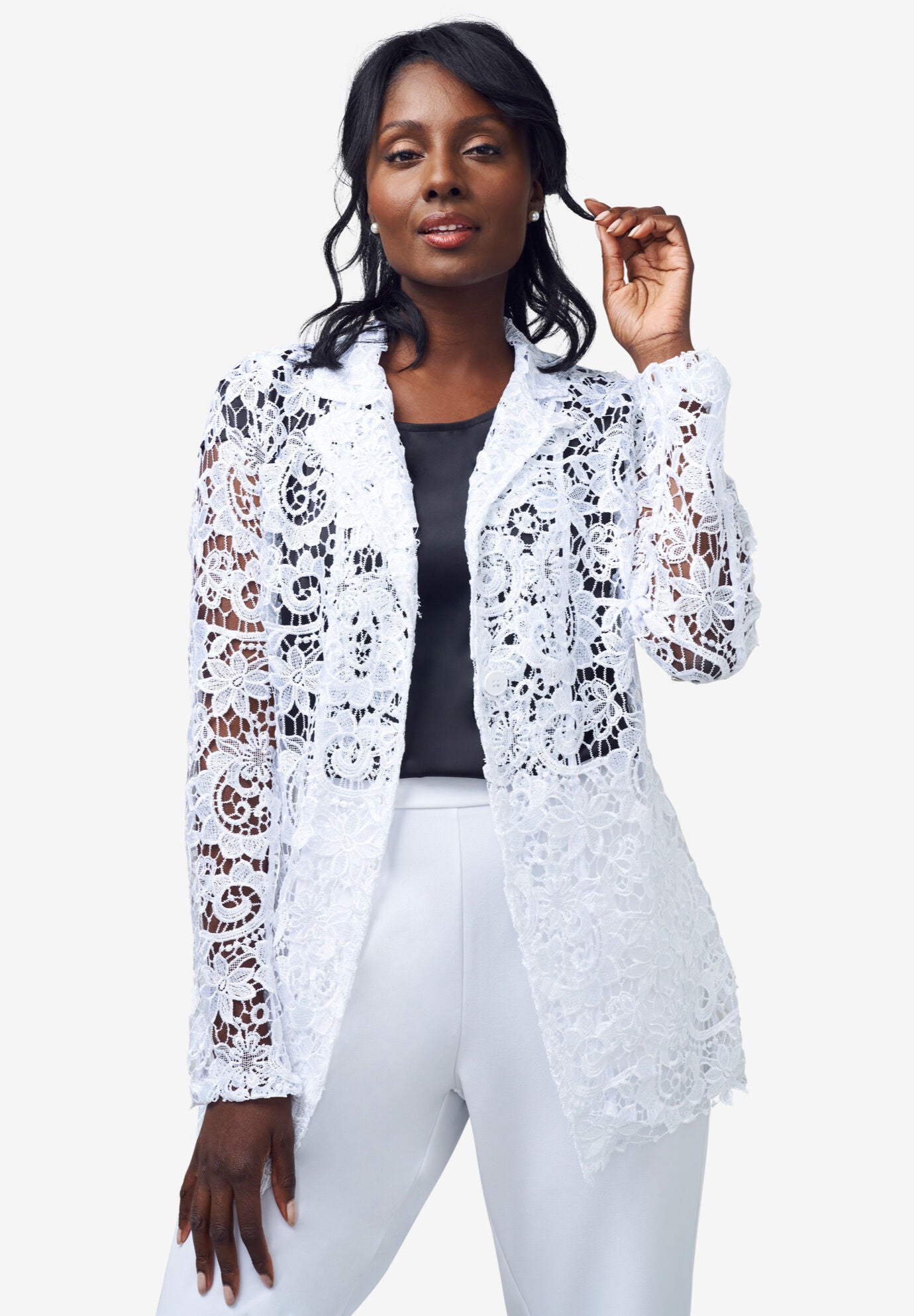 Lace Blazer | Roaman's