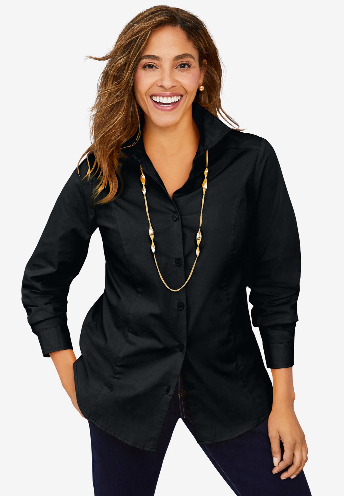 plus size black dressy blouses