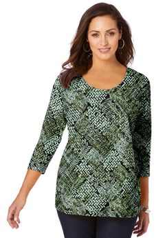 Plus Size Olive Tops