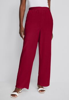 Lightweight Linen-Blend Straight-Leg Pants