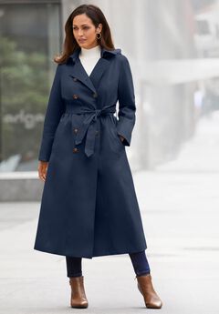 Double Breasted Long Trench Raincoat