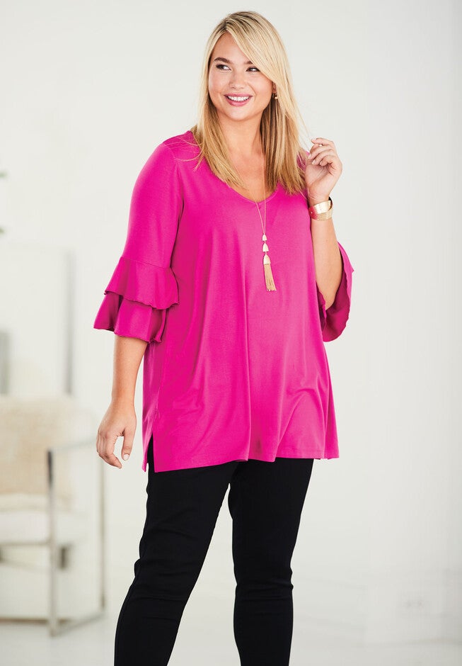 Bell Sleeve Tunic, , alternate image number null