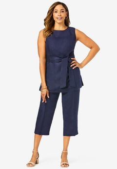 2-Piece Linen Capri Set