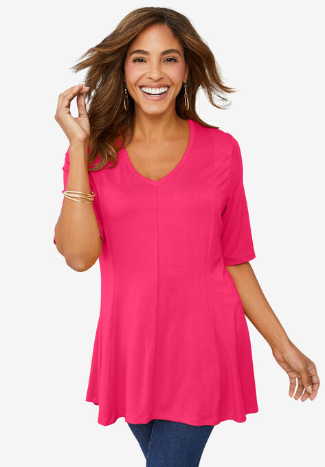 Fit & Flare Tunic, PINK BURST, hi-res image number null
