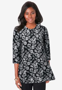 Stretch Knit Swing Tunic