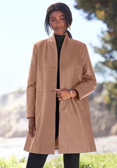 Leather Swing Coat